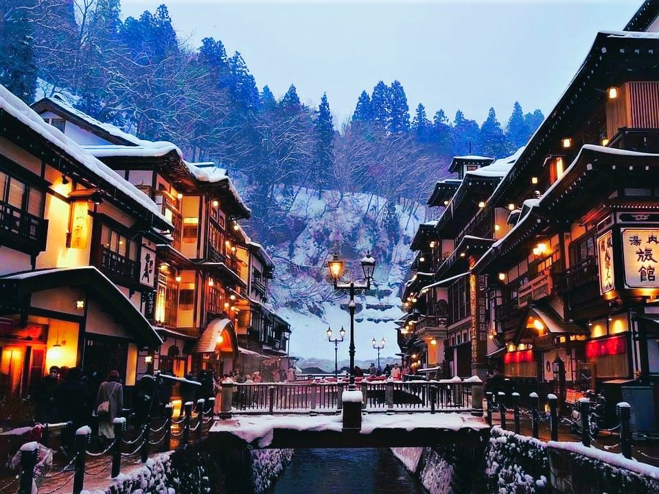 『日���東北秘境-銀山溫泉』2023→銀白世界的山中鎮